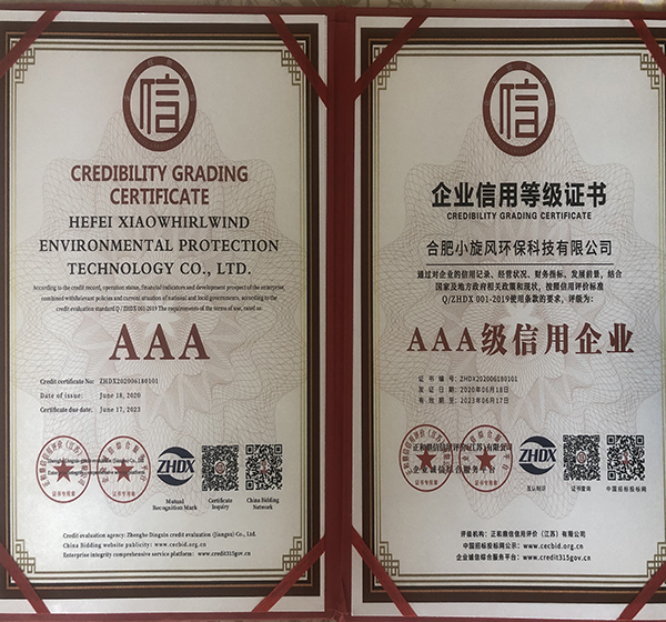 安慶企業(yè)信用等級(jí)證書